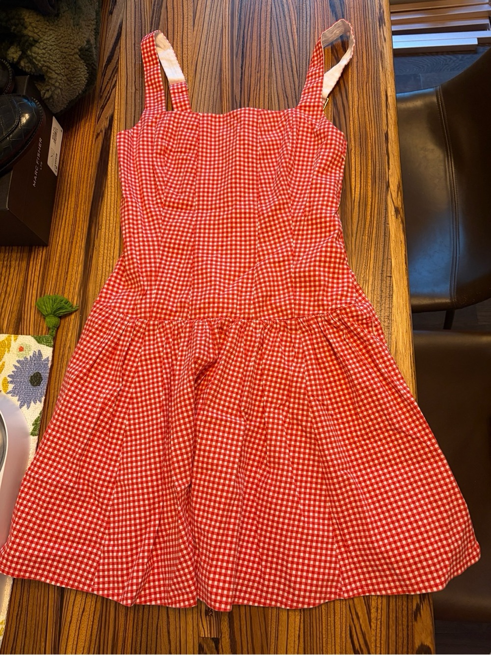 Abercrombie & Fitch Red Gingham Skort - Picture 1 of 2